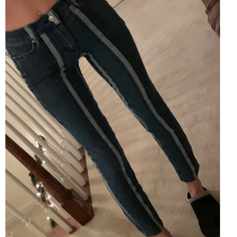 Ella Moss Striped High Rise Skinny Ankle Jeans Size 26